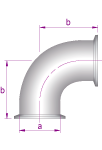 Tri-clamp 90 degree elbow