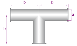 Tri-clamp 45 degree elbow