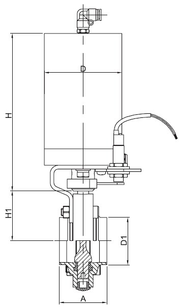 pneumatic-sanitary-butterfly-valve-with-buttweld-ends-3a-valves