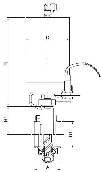 /pneumatic-sanitary-butterfly-valve-with-buttweld-ends